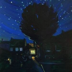 French Garden - Stars, 40 x 32 cm, oil on perspex on wood panel, 2024