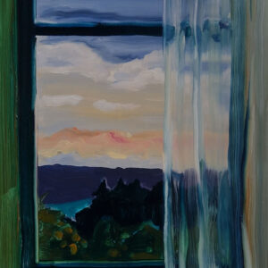 French Window, 30 x 24 cm, oil on paper, 2024
