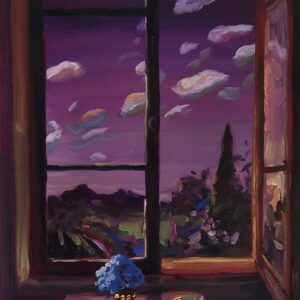 Window - Late Summer, 40 x 32 cm, oil on perspex on wood panel, 2024