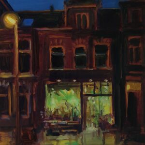 Florist by Night, 30 x 24 cm, oil on paper, 2024