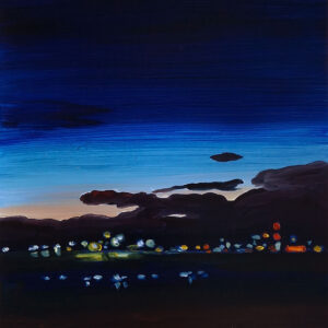 Skyline - Airport, 30 x 24 cm, oil on paper, 2024