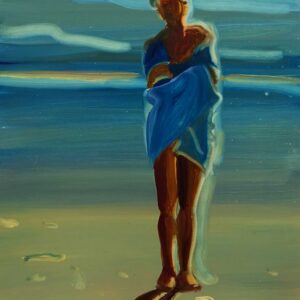 Bather - Towel, 30 x 24 cm, oil on paper, 2024