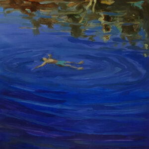 Drifting, 30 x 24 cm, oil on paper, 2024