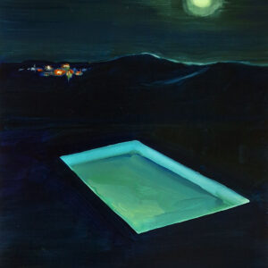 Lost Pool, 30 x 24 cm, oil on paper, 2024