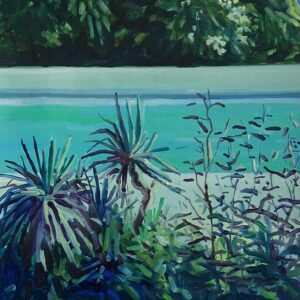 Pool - Sunlight, 30 x 24 cm, oil on paper, 2024