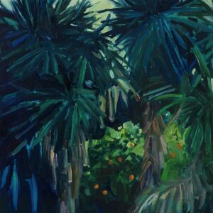 Around the pool # 2, 30 x 24 cm, oil on paper, 2024