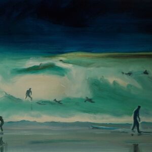 Wild Beach, 24 x 30 cm, oil on paper, 2024
