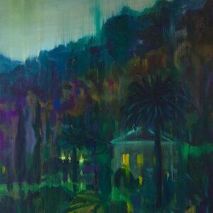 Green Valley - Rain, 55 x 45 cm, oil on canvas, 2025