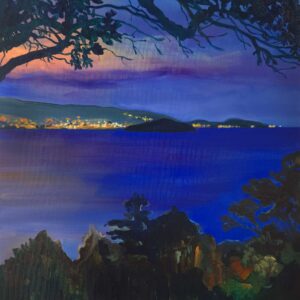 Estuary - Pink Cloud, 55 x 45 cm, oil on canvas, 2025