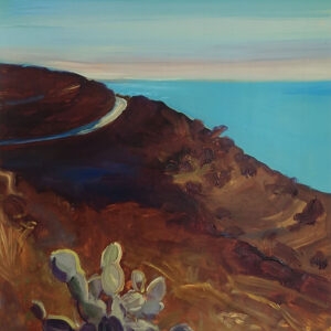 Slope - Cactus, 30 x 24 cm, oil on paper, 2025