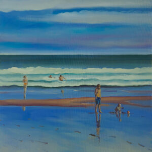 Quiet Beach # 2, 55 x 45 cm, oil on canvas, 2025