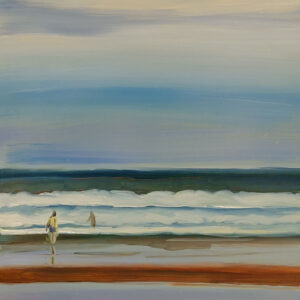 Quiet Beach, 30 x 24 cm, oil on paper, 2025