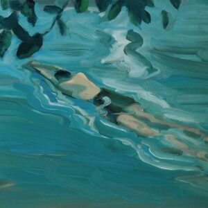Diver, 24 x 30 cm, oil on paper, 2025