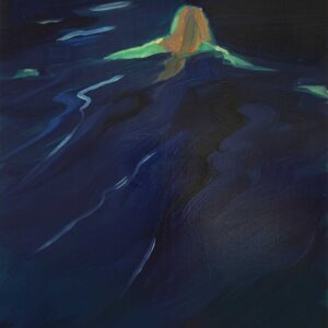 Dark Water - Swim, 30 x 24 cm, oil on paper, 2025