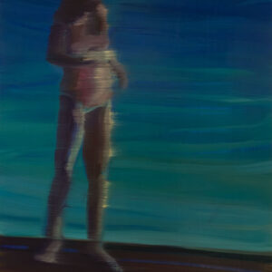 Bather - Edge, 30 x 24 cm, oil on paper, 2025