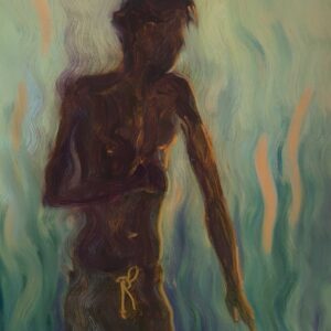 Swimmer, 30 x 24 cm, oil on paper, 2025
