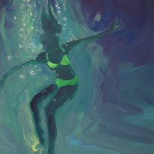 Drifting - Bubbles, 30 x 24 cm, oil on paper, 2025