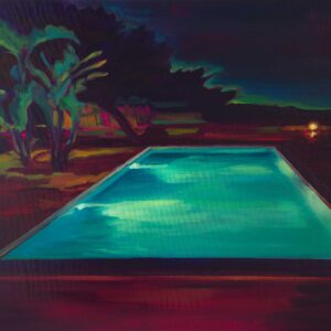 Night Pool - Light, 50 x 60 cm, oil on canvas, 2025