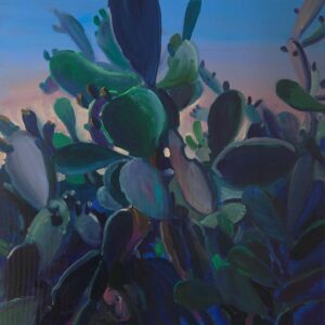 Around the Pool - Cactus # 2, 60 x 50 cm, oil on canvas, 2025